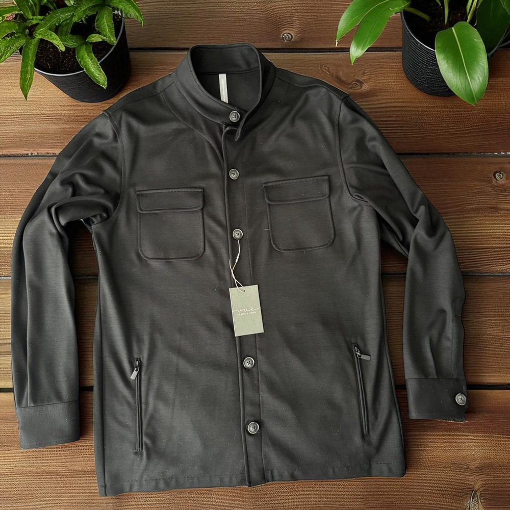 $695 - NWT - Samuelsohn Utility Jacket - Italian Reda 120's Wool - Black - 40 - Picture 14 of 16